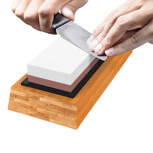 3000/8000 Grit Whetstone with Bamboo Base, Angle Guide & More