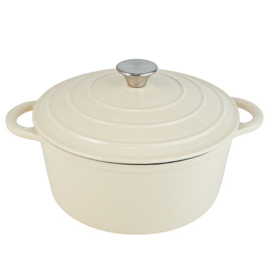 5.5-Quart Enameled Cast Iron Dutch Oven – Round Casserole Pot with Lid for Baking, Braising, Roasting & Stewing – Oven Safe to 500°F