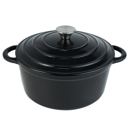 5.5-Quart Enameled Cast Iron Dutch Oven – Round Casserole Pot with Lid for Baking, Braising, Roasting & Stewing – Oven Safe to 500°F